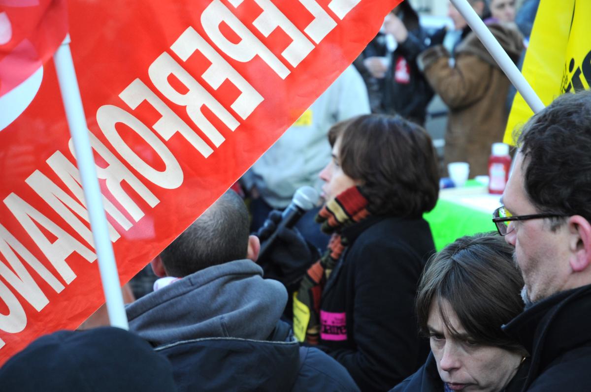 Annick Coupé porte-parole depuis 2001 de l'Union syndicale Solidaires