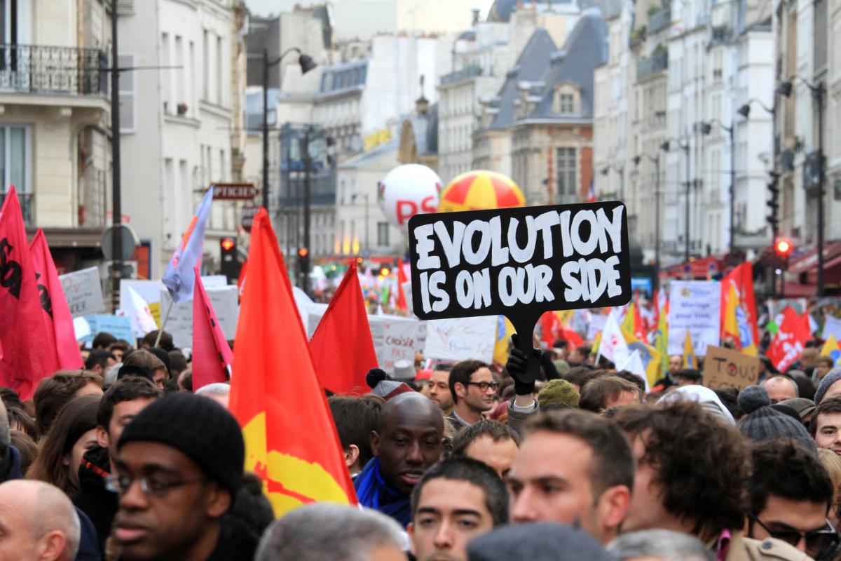 Pancarte Evolution is on our side