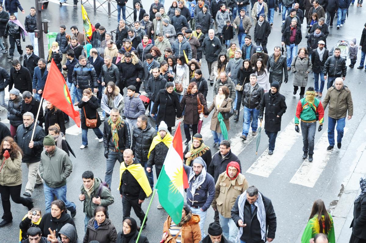 Manifestants Kurde à Paris pour dénoncer l'assassinat de trois militantes KURDE