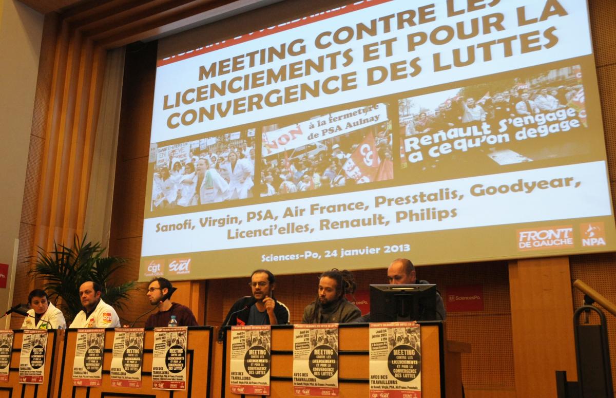 Tribune pour la convergence des luttes avec des représentants dentreprises