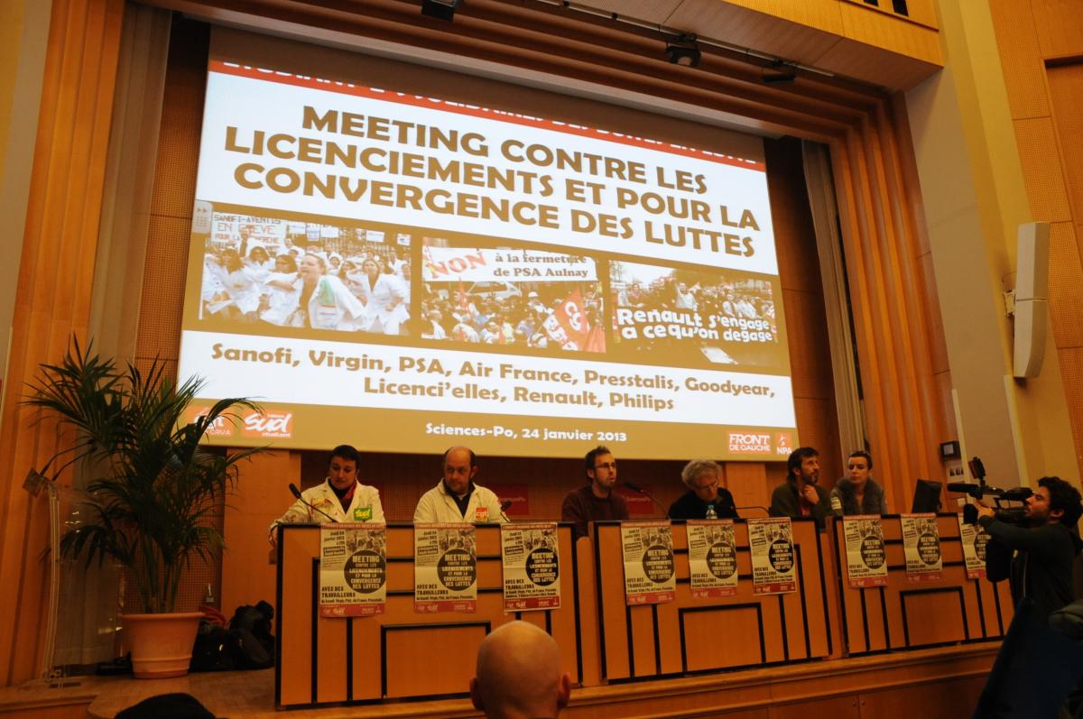 Tribune pour la convergence des luttes avec des représentants dentreprises