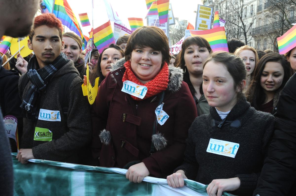 Cortège de tête de l'Unef pour l'Egalité des Droits