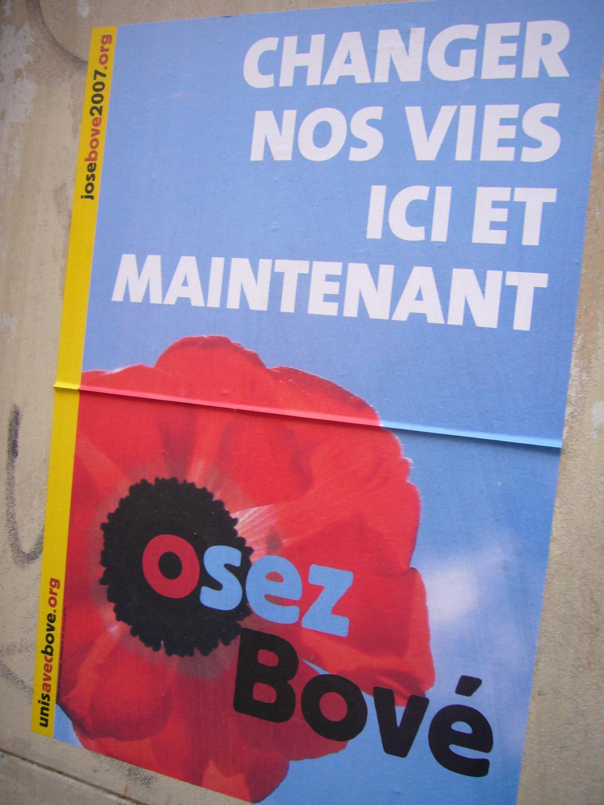Changer nos vies ici et maintenant. Osez Bové