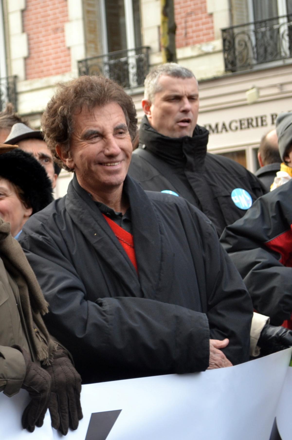 Portrait Jack Lang en tête de cortège