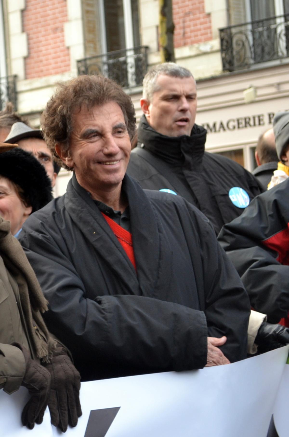 Portrait Jack Lang en tête de cortège