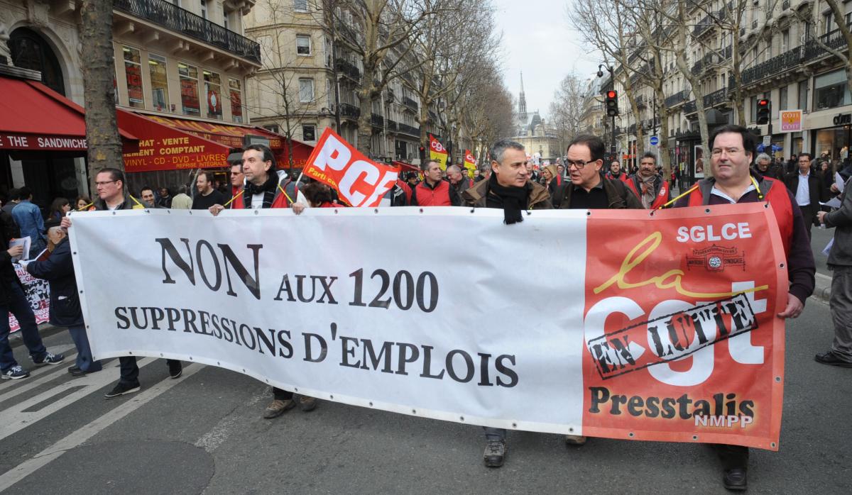 Non aux 1200 licenciements à Presstalis Sglce Cgt
