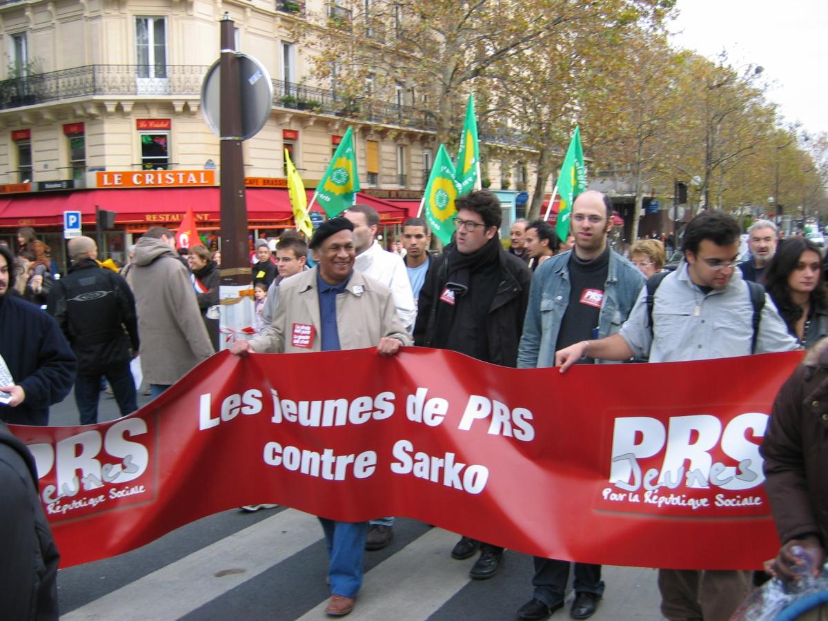 Manifestation pour le retrait du projet de loi de prévention de la délinquance.