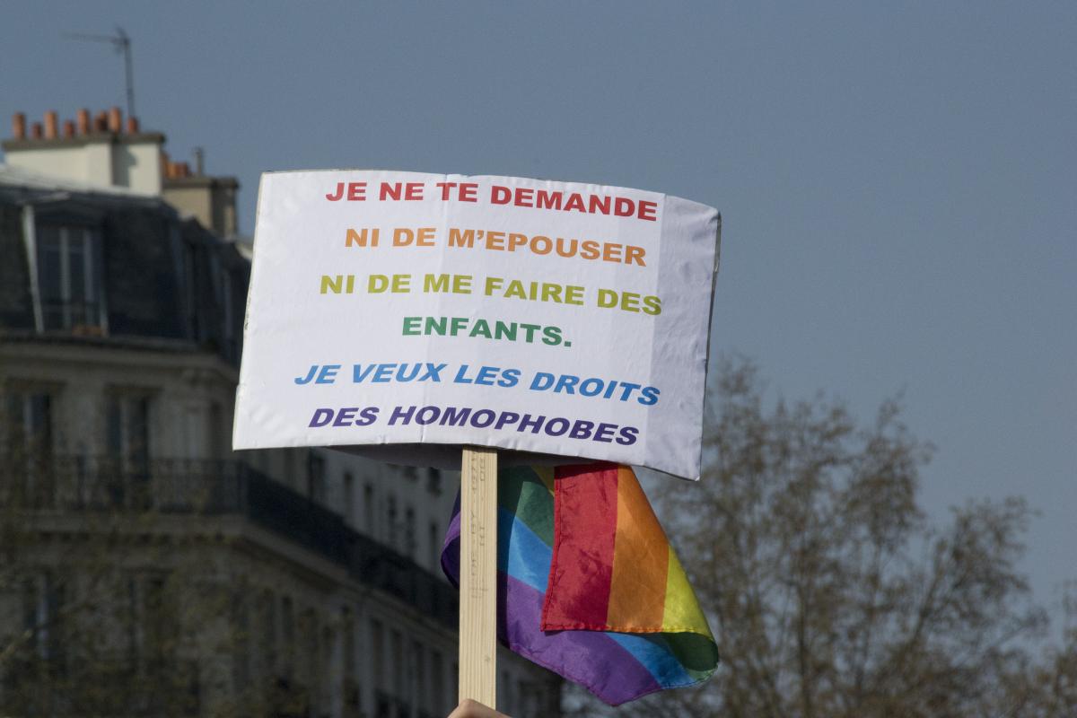 Rassemblement pour l'égalité des droits - Pancarte