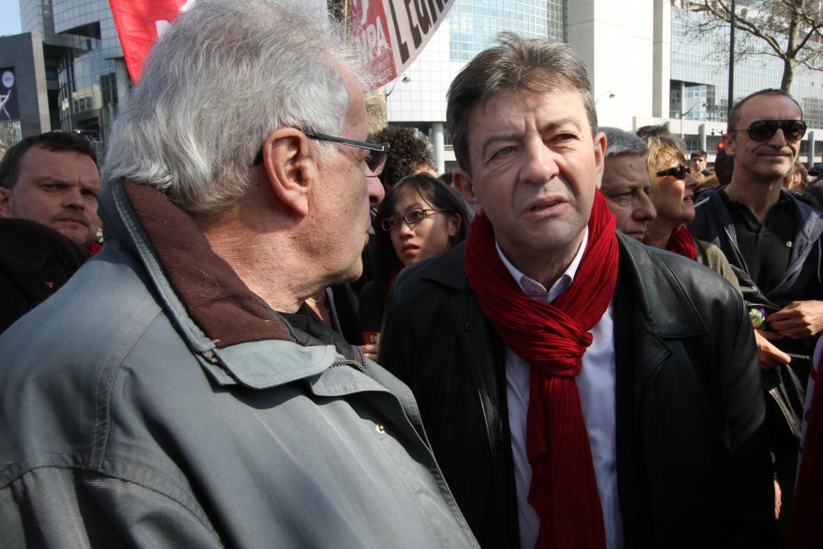 Alain Krivine et Jean-Luc Mélenchon