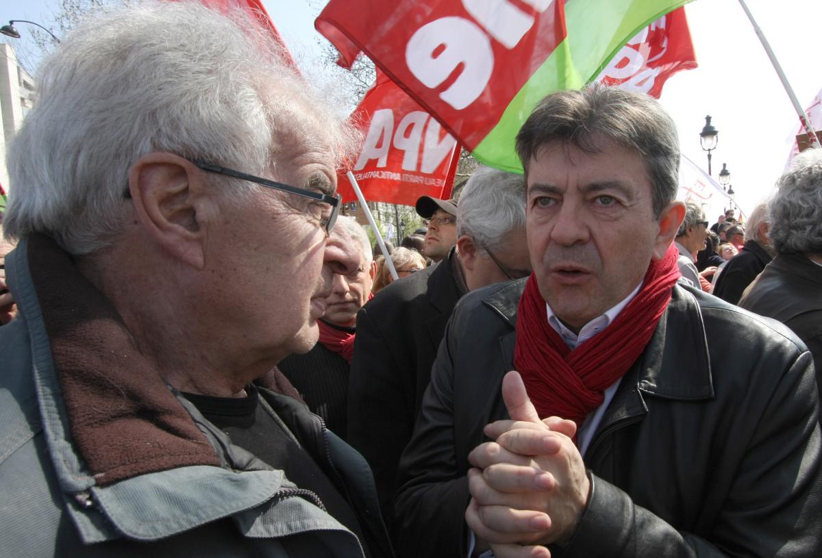 Alain Krivine et Jean-Luc Mélenchon