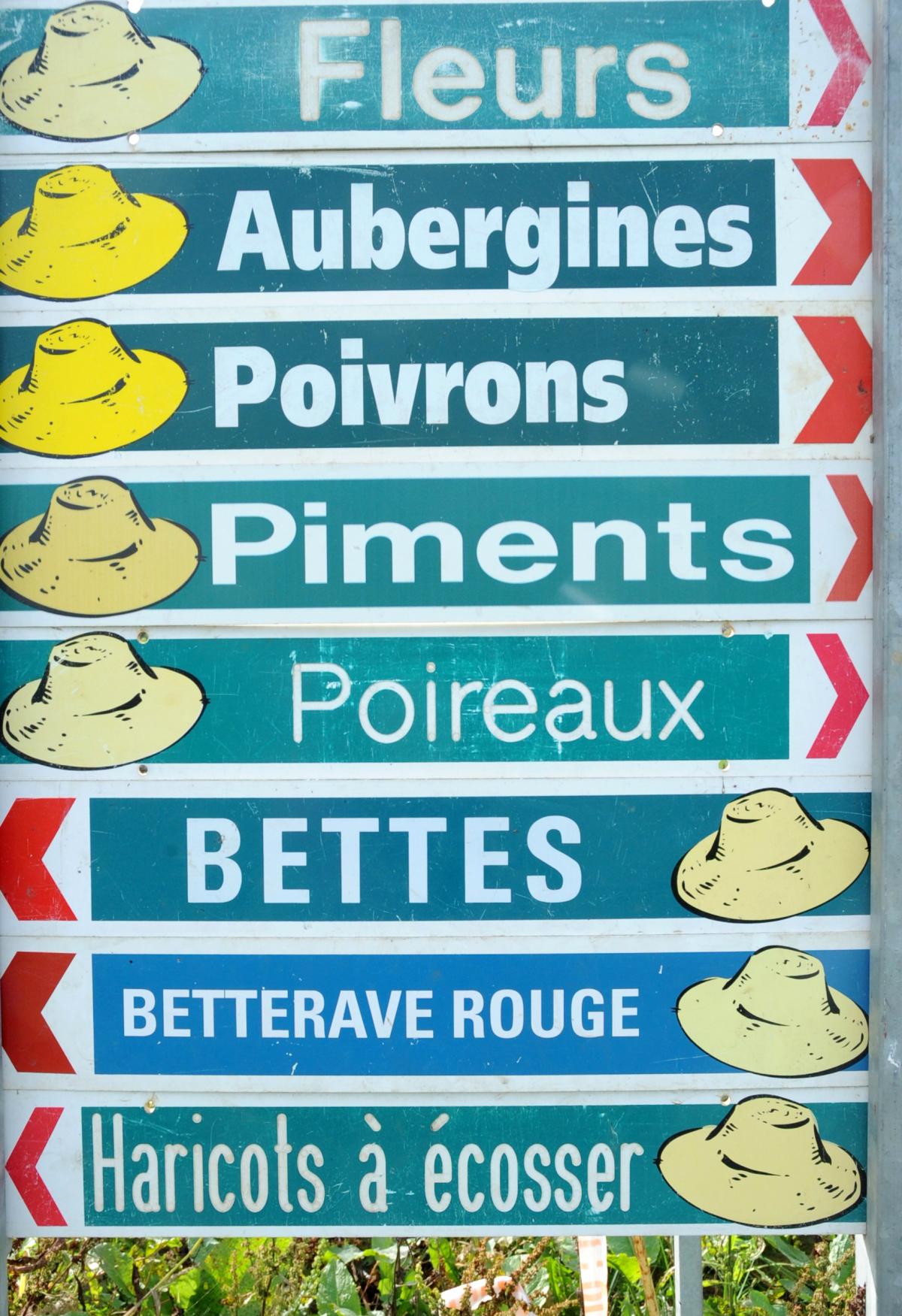 Panneau indicateur de récoltes