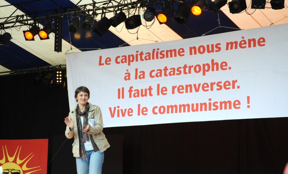 Nathalie Arthaud au meeting central de LO