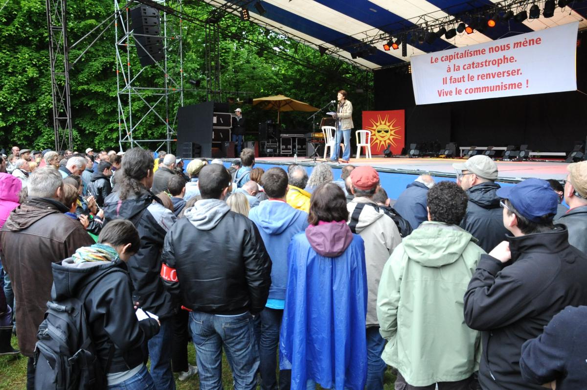 Nathalie Arthaud au meeting central de LO