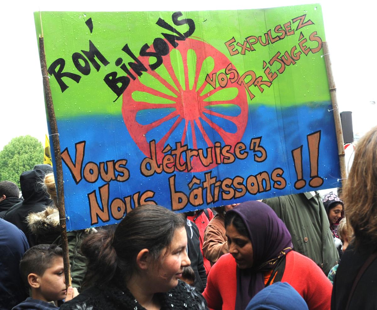 Roms bidonvilles manifestation régionale