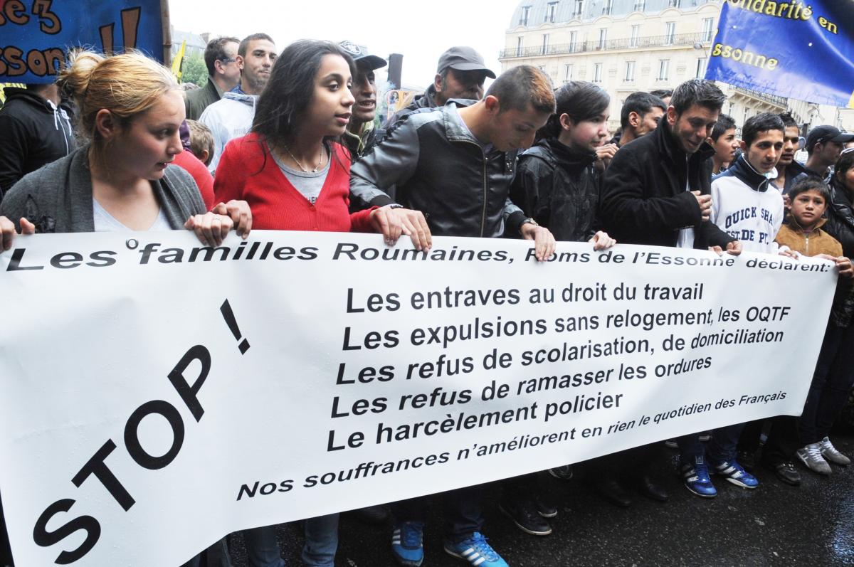 Roms bidonvilles manifestation régionale