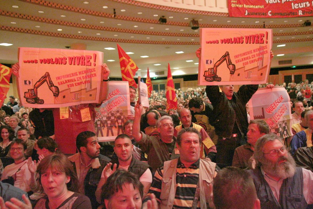 Olivier Besancenot en meeting à Paris