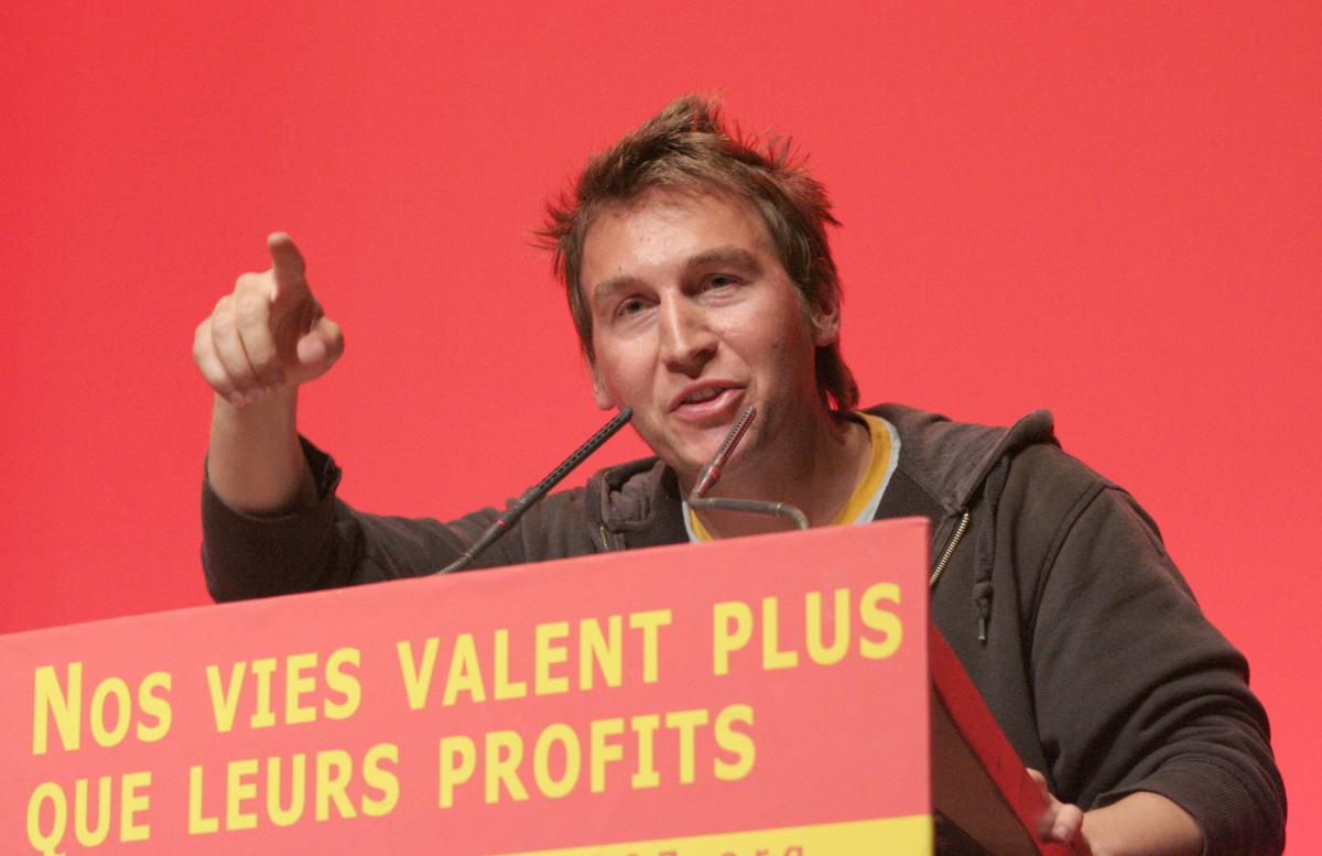 Olivier Besancenot en meeting à Paris