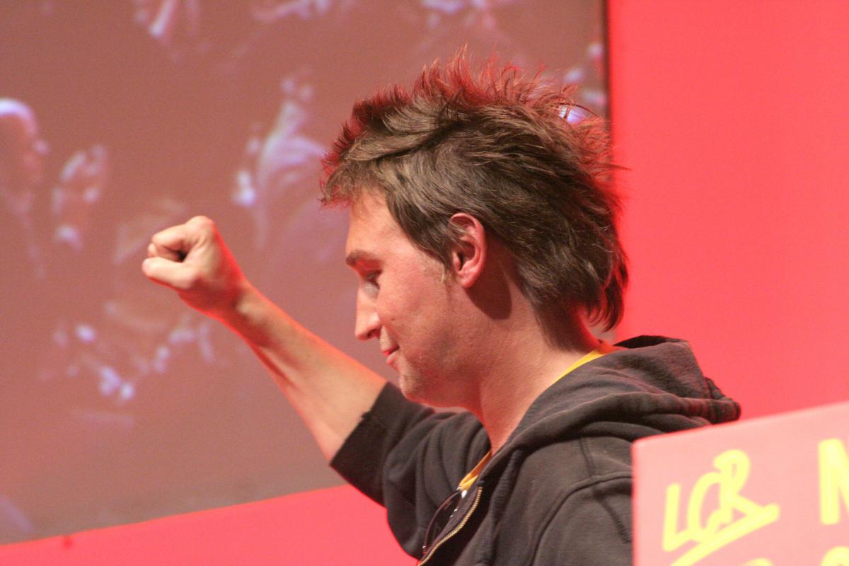 Olivier Besancenot en meeting à Paris