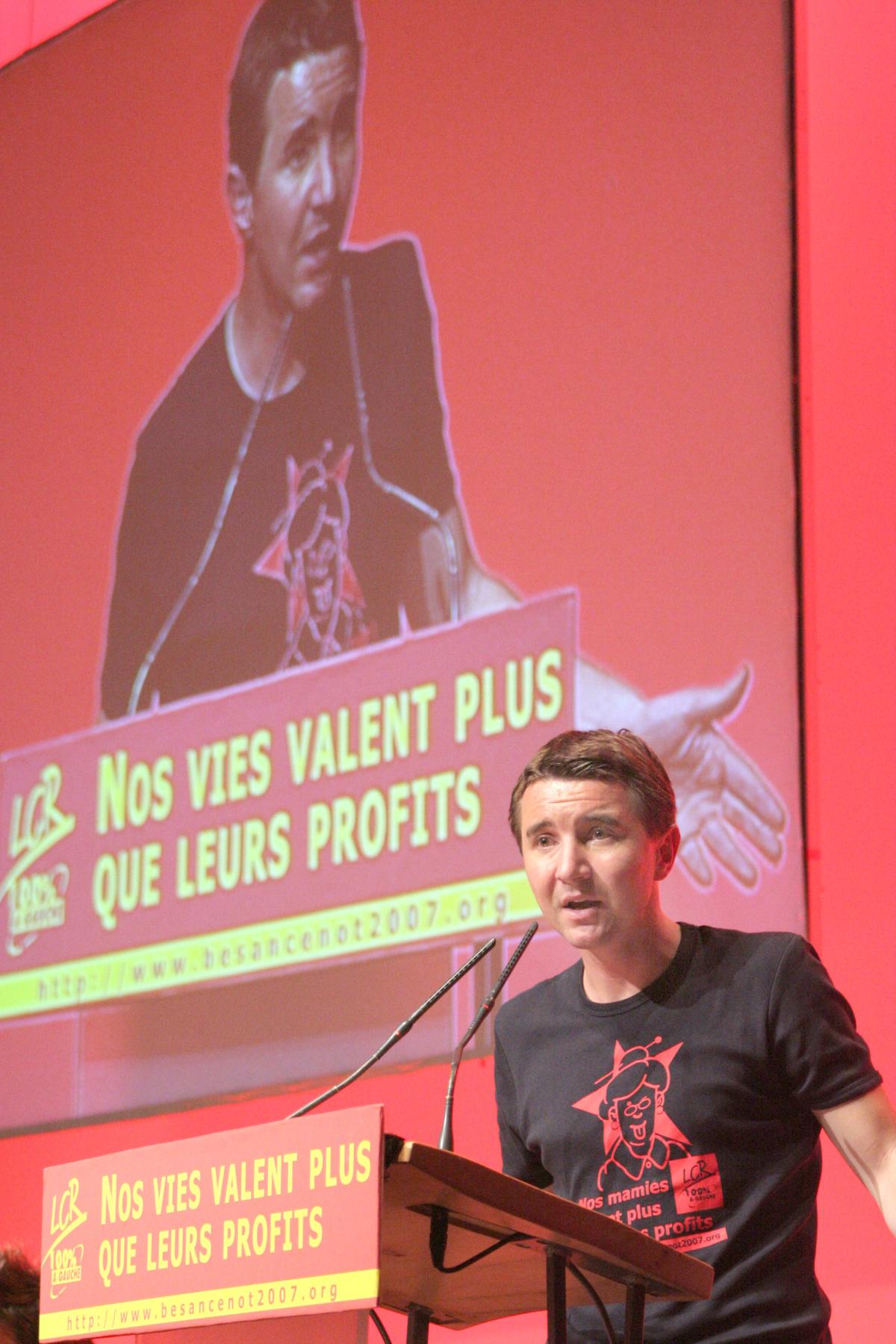 Olivier Besancenot en meeting à Paris