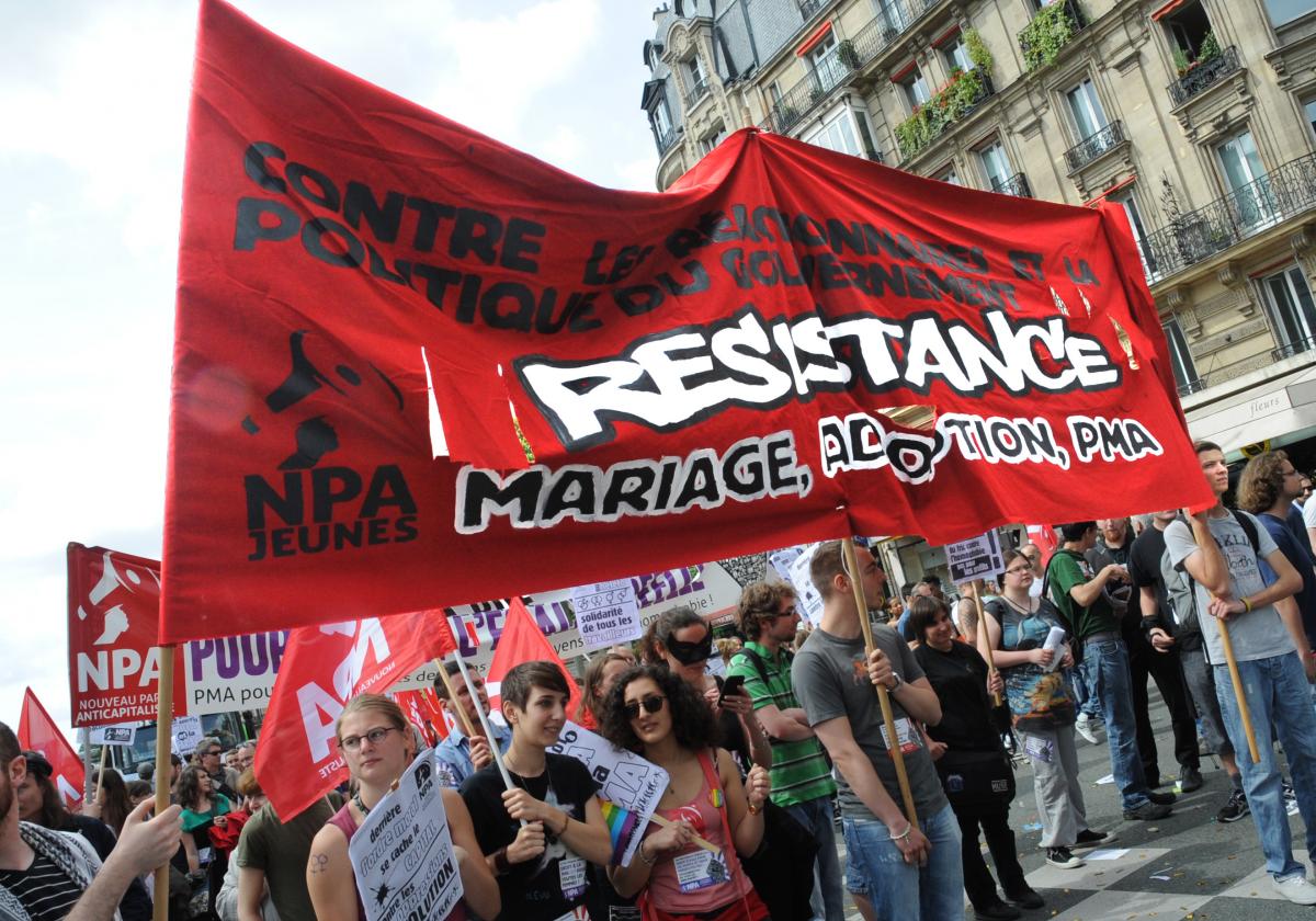 Contre les réactionnaires et la politique du gouvernement Résistance Mariage adoption PMA