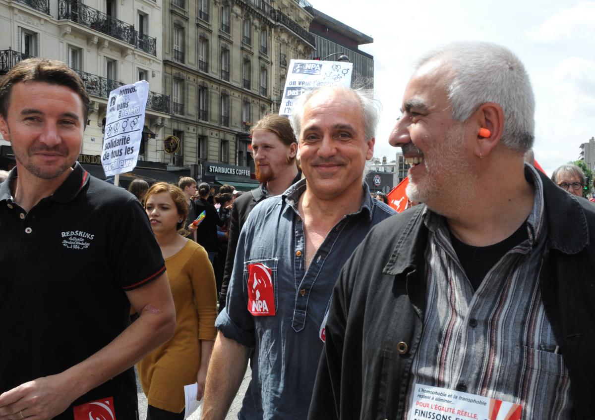 Olivier Besancenot et Philippe Poutou à la Marche des Fiertés