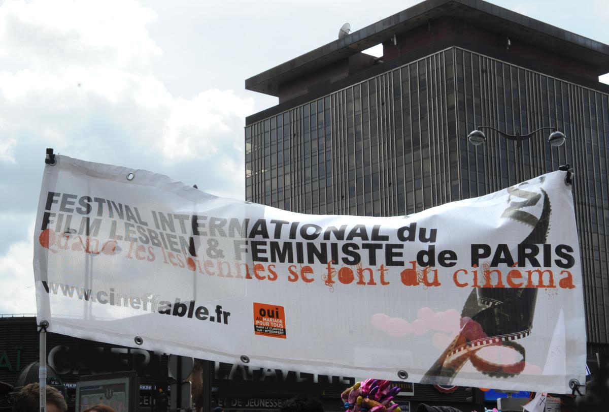 Banderole Festival international du film lesbien et féministe de Paris