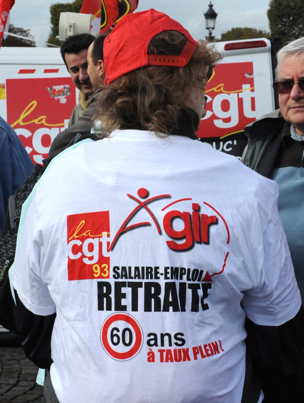 Maillot Cgt salaire emploi retraite 60 ans à taux plein