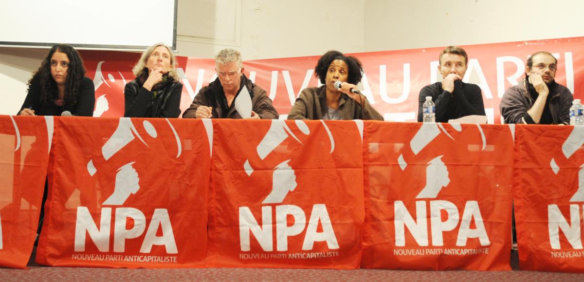 Tribune meeting Saint Denis avec Olivier Besancenot et des acteurs des luttes