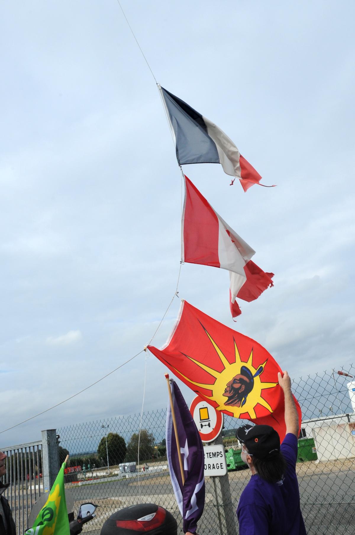 Drapeau Mohawk de la confédération Iroquoise des cinq nations Amérique du nord Canada