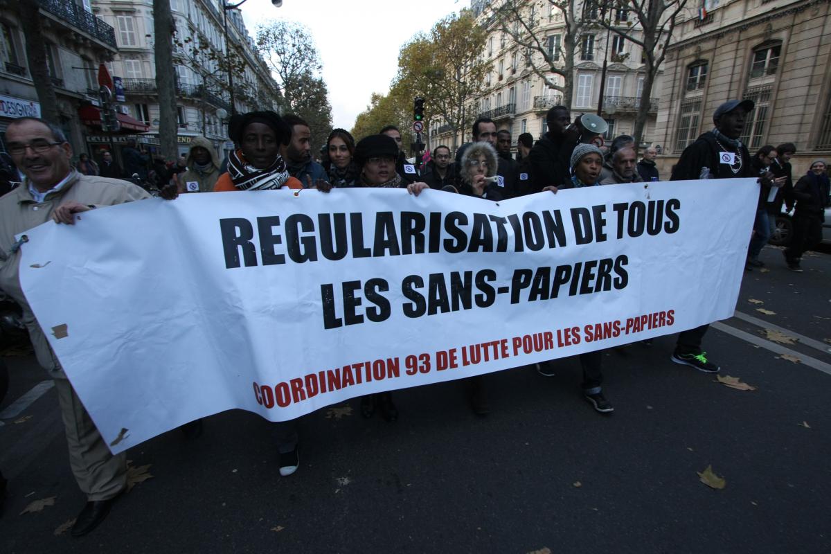 Cortège de la coordination 93 de lutte des sans papiers
