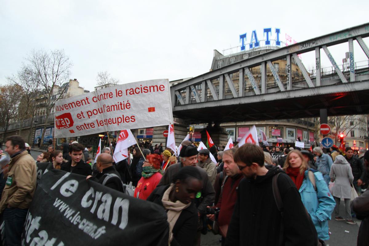 La manifestation à Barbès