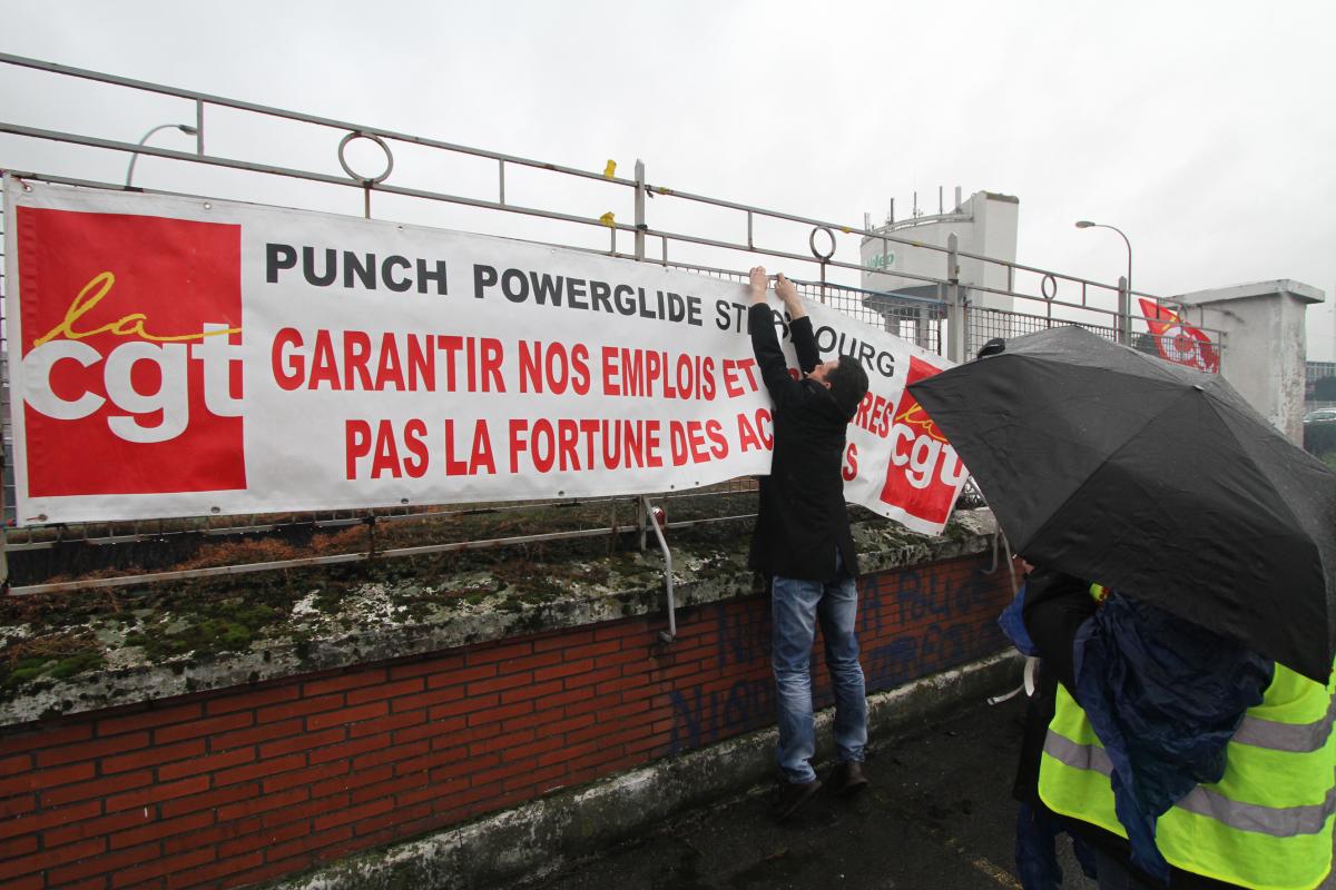 Banderole CGT Punch Powerglyde Strasbourg (ex Général Motor)