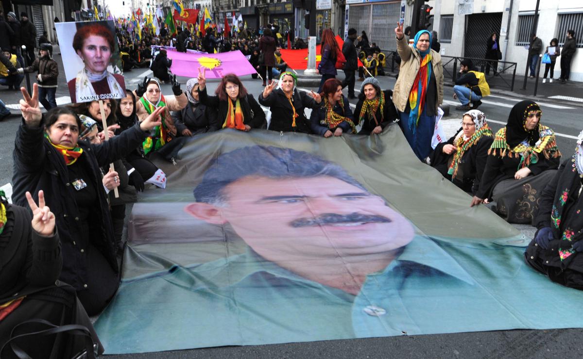 Portrait de Abdullah Öcalan un des fondateurs et dirigeant du Parti des travailleurs du Kurdistan PKK