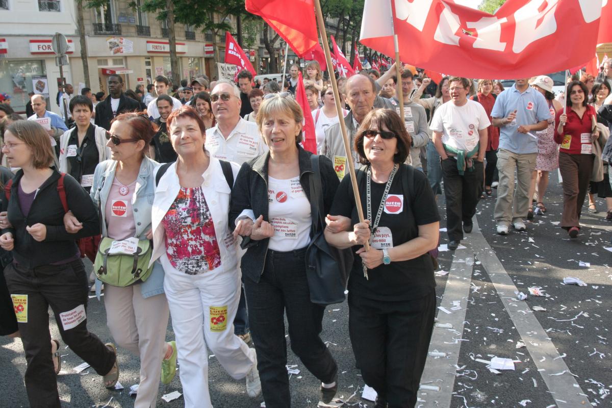 manifestation du 1°mai 2007 à Paris contre Sarkozy