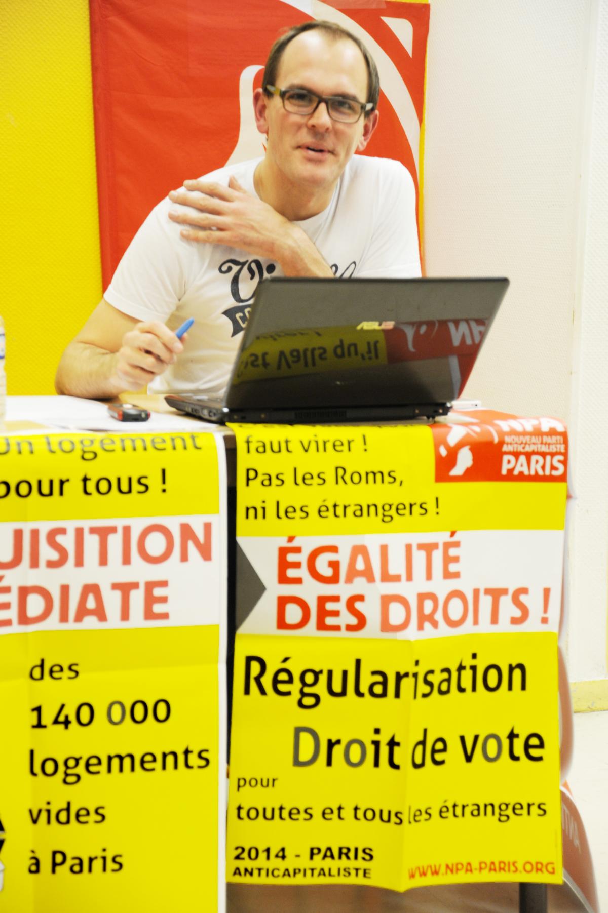 Tribune avec un-e représentant-e du Npa Finistère