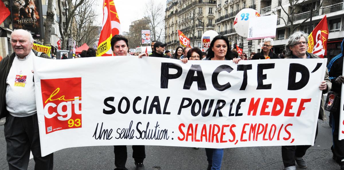 Manifestation contre le pacte de responsabilité