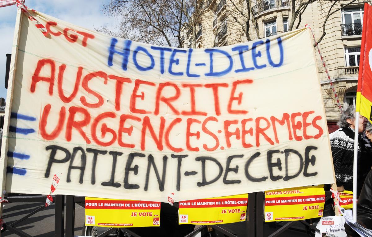 Austérité urgences fermées patient décédé Hôtel Dieu