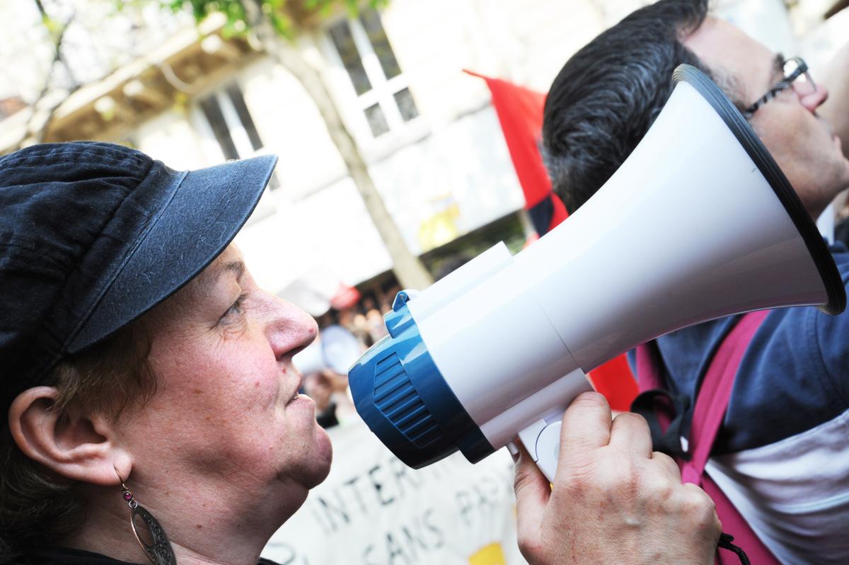 Cortège des intermittents du spectacle.