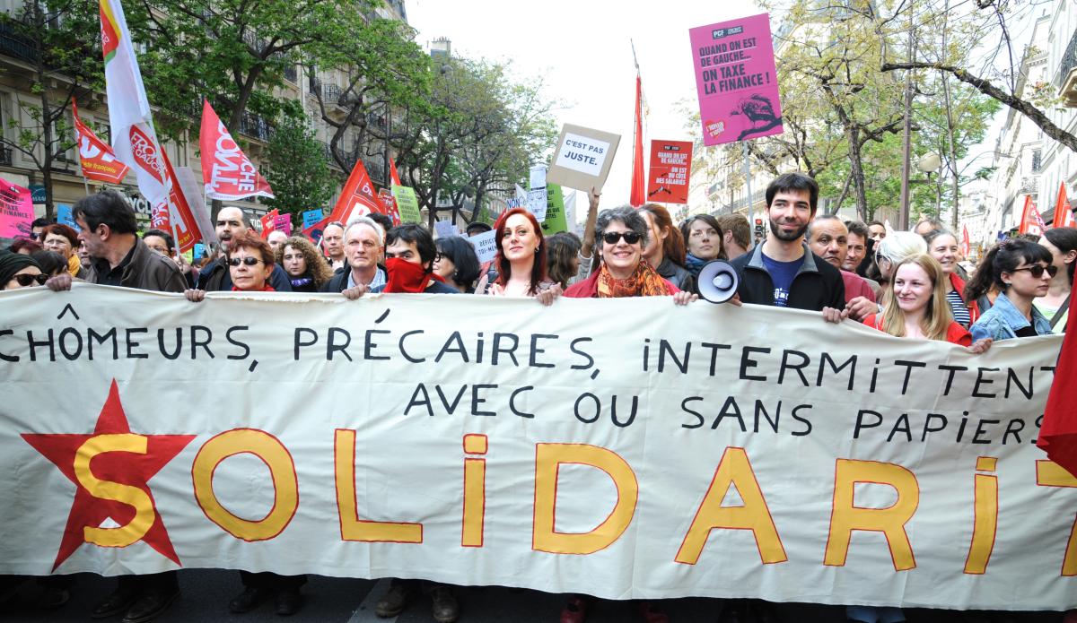 Cortège des intermittents du spectacle.
