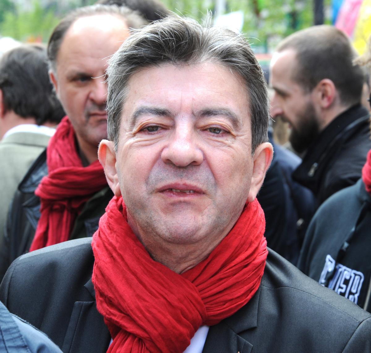 Jean-Luc Mélenchon à la manifestation Unitaire contre l'austérité du 12 Avril