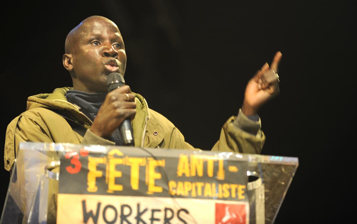 Anzoumane Sissoko porte parole de la coordination des sans - papiers 75 Tribune Meeting International