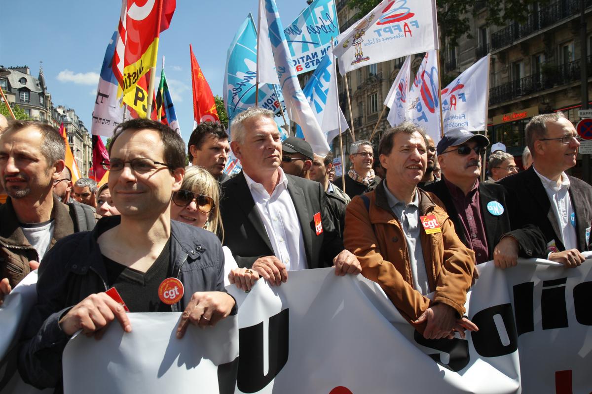 Tête du cortège avec Thierry Le Paon