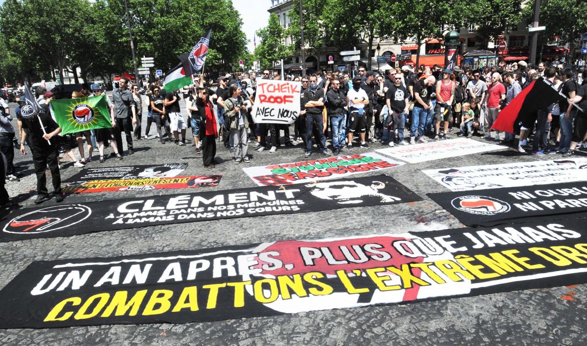 Manifestation unitaire à l'occasion de la commémoration des un an de l'assassinat de Clément Méric