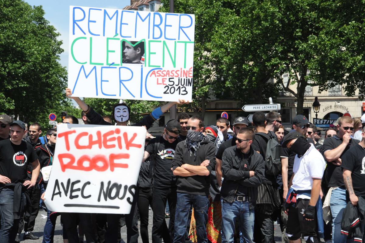 Manifestation unitaire à l'occasion de la commémoration des un an de l'assassinat de Clément Méric