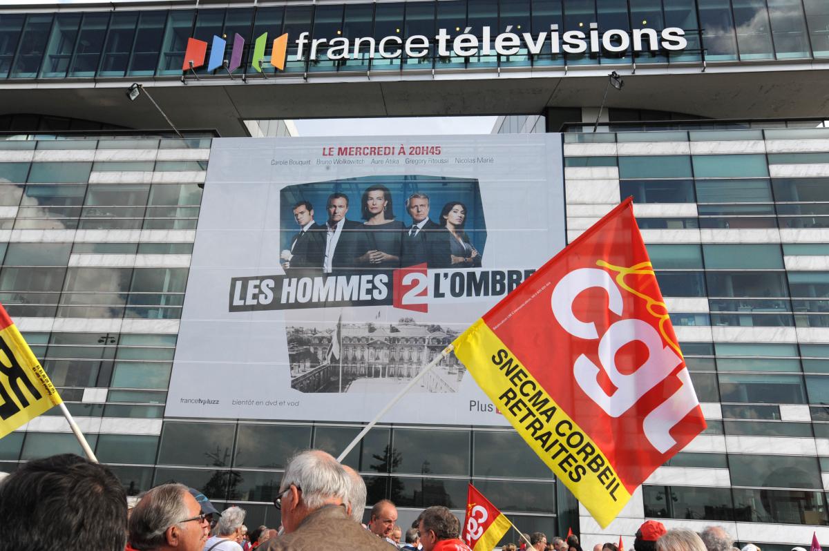 Manifestation des Retraités devant France Télévisions