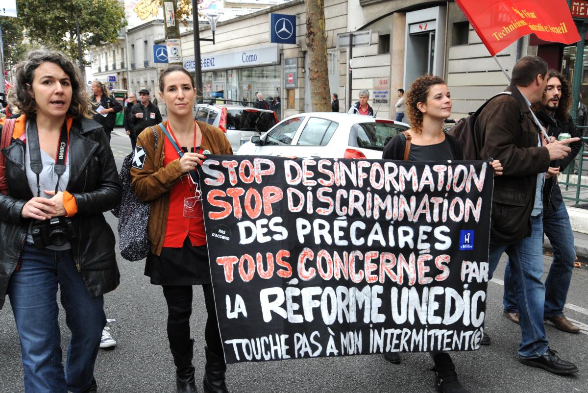 Banderole des précaires du spectacle