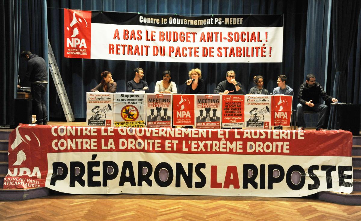 Camille Jouve présente le Meeting Non à lAustérité Non à la Guerre