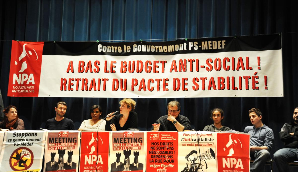 Camille Jouve présente le Meeting Non à lAustérité Non à la Guerre