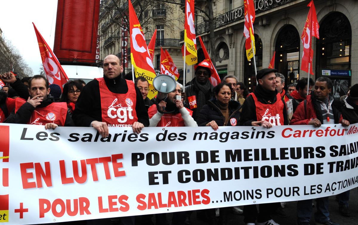 Les salariés des magasins Carrefour Market