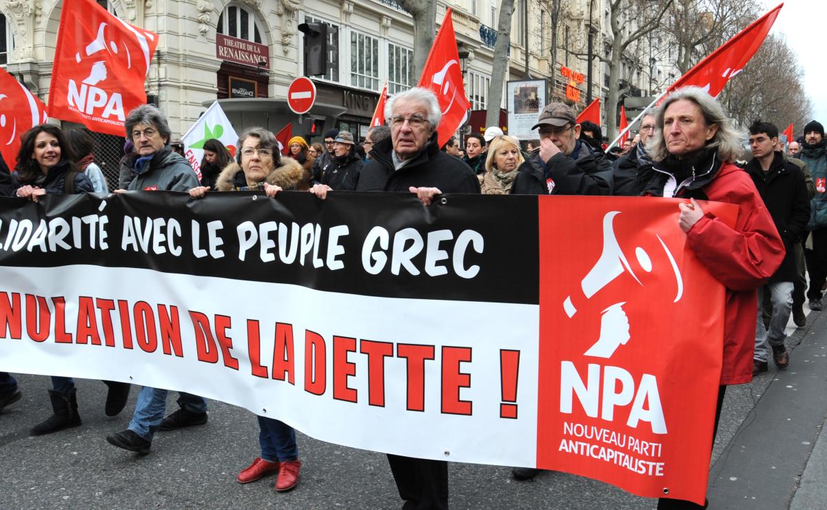 Manifestation Npa en soutien du peuple Grec